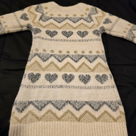 Cat & Jack Girl's Heart Zig‎ Zag Toddler Fall Sweater Dress. Size 2T - Picture 8 of 8
